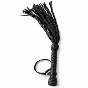 Double Tail Leather Flogger Set, Handmade Genuine Leather Whip Kit (25” + 19.7”) Small Flogger 19.7