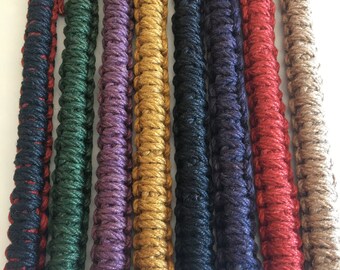 Dispositifs de corde de pagaies de jute Corde colorée faite main