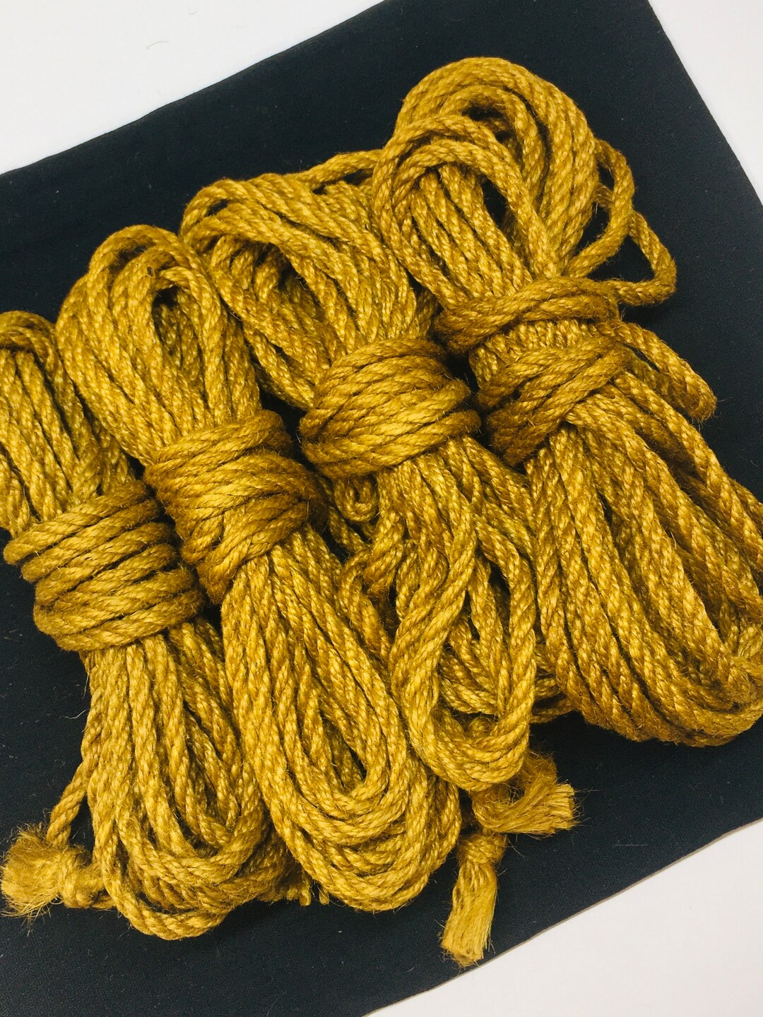 Shibari Jute Ropes 4 Pcs Colour Gold Handmade Etsy