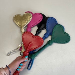 Gift Paddle 10,6 inch Spanking Leather Heart - Handcrafted