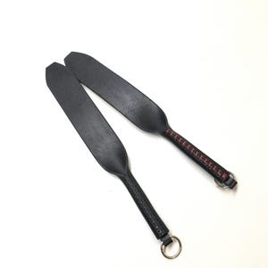 Leather Spanking Paddle 14&quot; (35,5 cm) Handcrafted Device