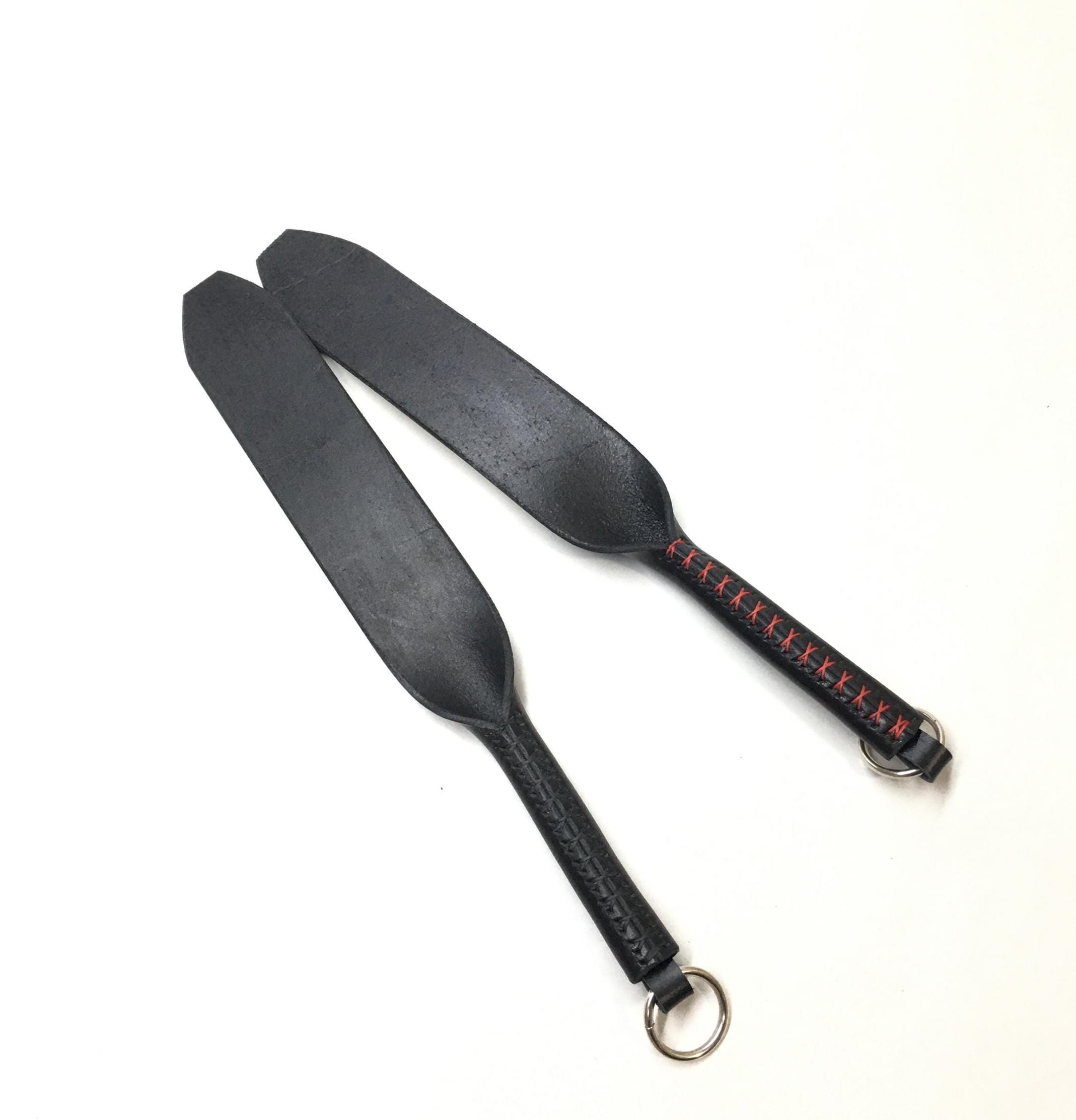 Leather Spanking Paddle 14" (35,5 cm) Handcrafted Device