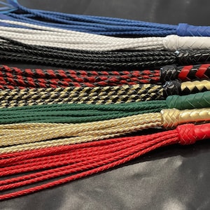 Leather Cat O Nine Flogger Whip 9 Tail 27,6&quot; - Handmade