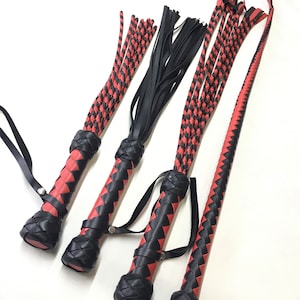 Leather Flogger Set Cat O Nine Genuine Leather Spanking Whip - Handmade
