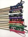Bamboo Spanking Cane Leather Wrapped Handle - Handmade Discipline Cane, Impact Toy