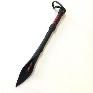 Flogger Dragon 16.5&quot; Spanking Whip Impact Play Genuine Leather - Handmade Tool