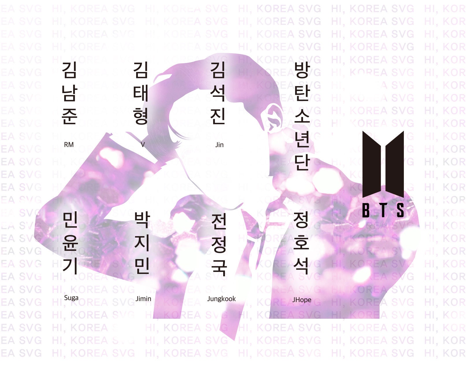 High Quality BTS Svg BTS Logo Svg Bts Logo Sticker Bts Name Bts Name ...