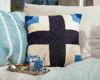 Simple pillow cover knitting pattern for beginners