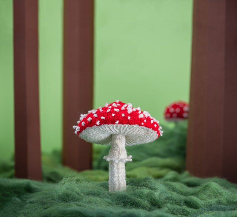 Fly agaric mushroom pattern classic toadstool image 2