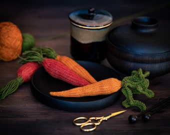 Carrot Knitting Pattern: Beginner & Advanced (PDF)