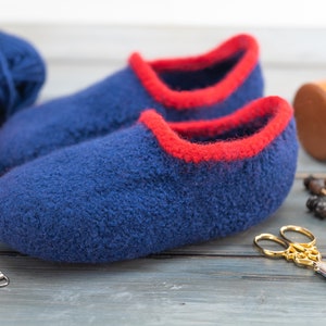 Easy felted slippers knitting pattern
