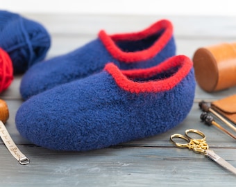 Easy felted slippers knitting pattern