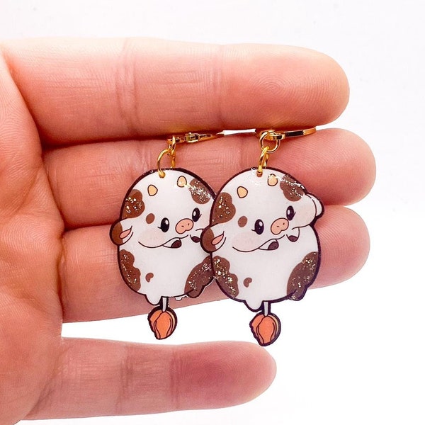 Kawaii pendent earrings, cute earrings, gift for her, cosplay kawaii earrings, animal theme earrings