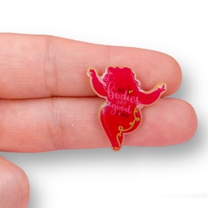 Positives Körpergeschenk, Liebe für eine Freundin, Accessoire, Liebesgeschenk für sie, handgefertigte Brosche, Geschenk, Schmuck für sie, positives Geschenk, Botschaft, Liebesbrief