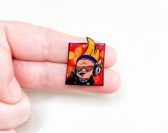 Present Mic badge,my hero academia accessories, otaku gift for him, Hizashi Yamada pin, my hero academia badge, boku no hero badge, pro hero