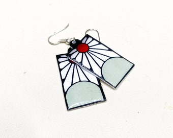 Kamado Tanjiro Earrings, Demon Slayer Earrings, Otaku Accessory
