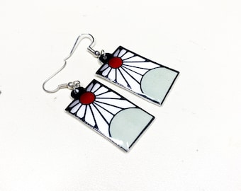 Kamado Tanjiro earrings, demon slayer earrings, otaku accessory , gift for him, gift for her,kimetsu no yaiba anime art , anime earrings