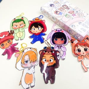 Porte-clés une pièce avec boîte aveugle, boîte aveugle Luffy, porte-clés Zoro, figurine Nami, porte-clés Usopp, porte-clés Sanji, hachoir