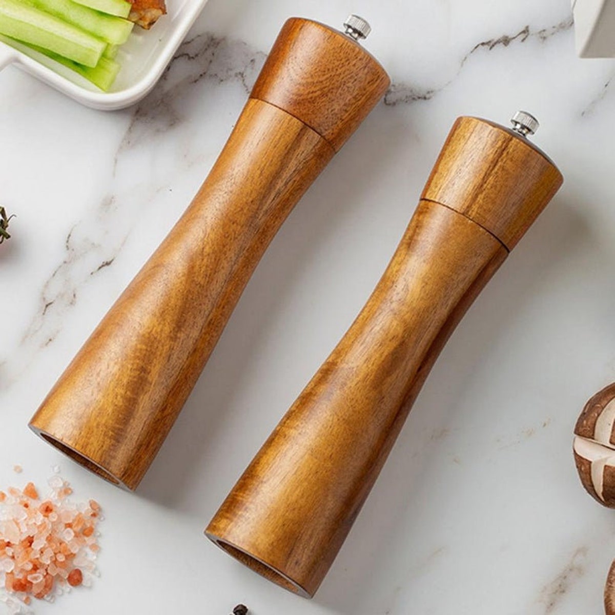 Best Wooden Salt and Pepper Mill, With Strong Adjustable Ceramic Grinder & Rotor Size: 5cm X 21.5cm/1.97 X 8.46 - Etsy
