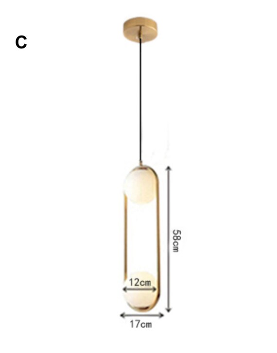 Nordic glass 2024 ball pendant light