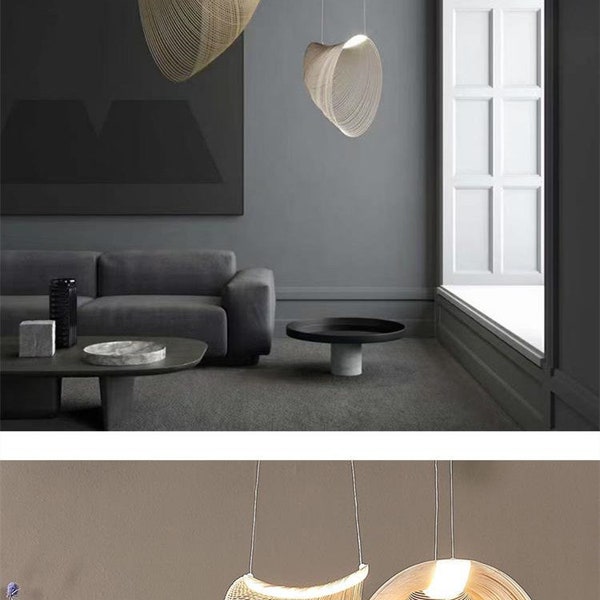 Design Bird Nest Pendant Light, Cord Ceiling Lights, Modern Hanging Light for Kitchen, Stairway, Farmhouse, Living Room Chandelier Lights