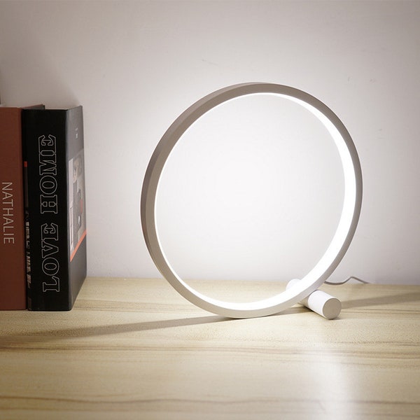 Round Led Touch Lamp, Dimmable Usb Bedside Lamp, Modern Circle for  Desk Lights, Night Lights great  Bedroom Decor