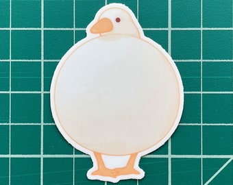 Round Duck Meme Vinyl Matte Sticker - Die Cut Stickers | Cute Laptop, Water Bottle Stickers