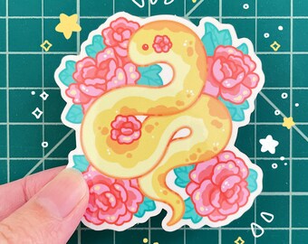 Cute Snake Glossy Vinyl Sticker - Die Cut Stickers | Laptop, Water Bottle Stickers