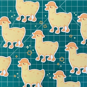 Four Legged Duck Vinyl Matte Sticker - Waterproof Stickers | Laptop, Water Bottle Stickers