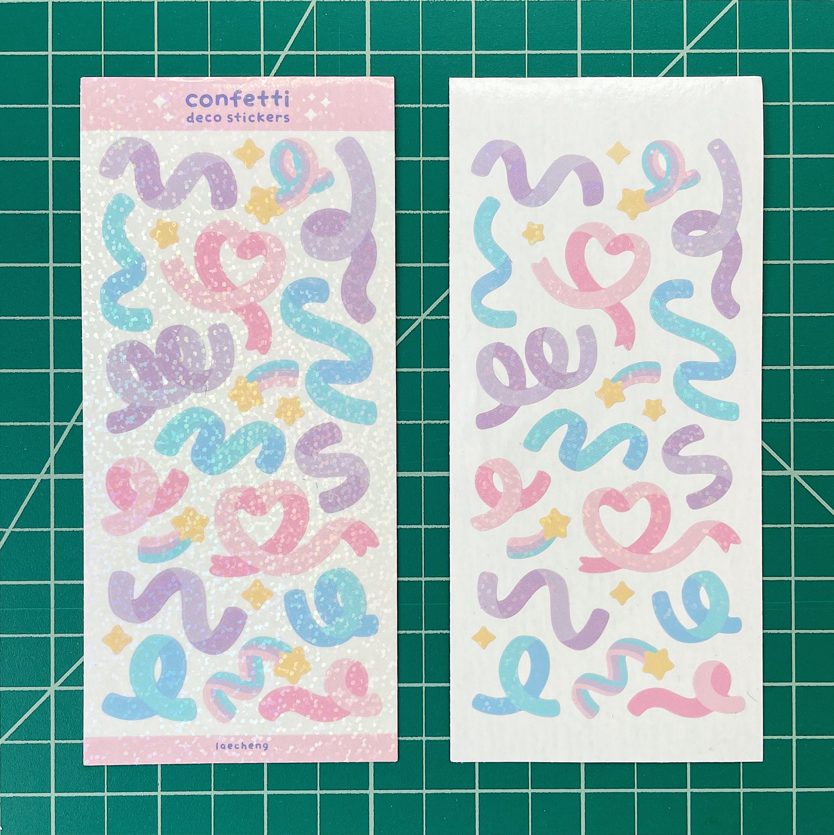 18 Sheets Colorful Small Letter Stickers, Self Adhesive Alphabet Korean  Deco Stickers, Glitter Ribbon Sticker, Kawaii Polco Confetti Stickers, for  PhotoCard Stationery Scrapbook Toploader Decorative (Color: Kawaii)