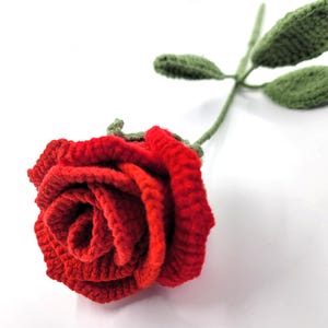 Rose Häkelblume PDF Englisch Häkelanleitung - Häkelanleitung für Blumenstrauß - Häkelblumen Muster - Valentinstag Geschenke - Muttertags Geschenke