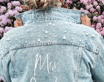 Personalised Bride Denim Jacket