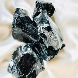Black Obsidian Crystal, Black Obsidian Gemstone, Raw Black Obsidianc