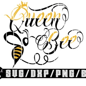Queen Bee / Layered Digital Downloads for Cricut, Silhouette Etc.. Svg| Eps| Dxf| Png| Files