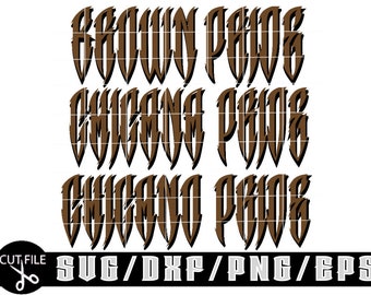 All 3 Files/ Layered~ Shadowed Chicano, Brown & Chicana Pride /  Digital Downloads for Cricut, Silhouette Etc.. Svg| Eps| Dxf| Png| Files