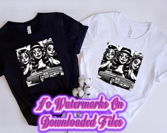 Gangster Girl Clown • Design a sublimazione PNG • Arte digitale • Download digitale istantaneo • Design per magliette
