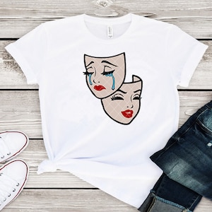 Sonríe ahora, llora después, caras Svg/Caras de niña payaso Svg/Descargas digitales en capas Incluye archivos Svg/Eps/Dxf/Png