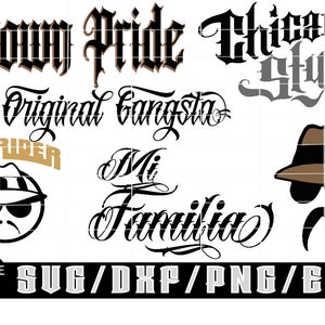 Lowrider Files/Brown Pride| Ausgefallene Gangster | Chicano-Stil | Mi Familia | Geschichtete Digitale Downloads | svg/dxf/eps/png/ dateien