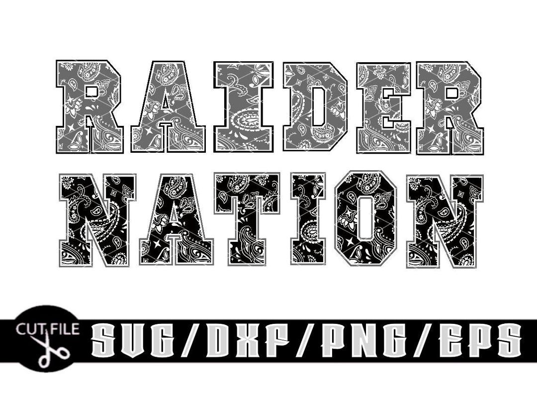 Silver & Black Bandana Block Letters / Layered Digital Downloads for ...