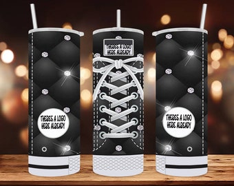 20 oz Skinny Tumbler Shoe Wrap • Chicana/Chucks •  (Acknowledgement That There is A Logo On Tumbler Already before You Purchase) • PNG File