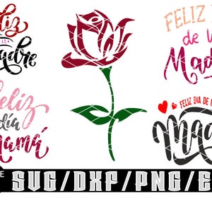 Feliz Dia De La Madre | Feliz Dia Mama | Alles Gute zum Muttertag Mama | Geschichtete Digitale Downloads | Png/Svg/Dxf| Eps-Dateien