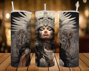 20 oz Skinny Tumbler Wrap • Chicano Art/ Digital Art • Sublimation Design • PNG file