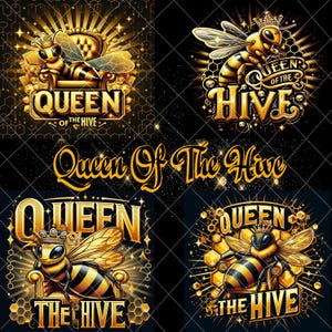 Bijenkoningin | Queen Of The Hive-bundel | Sublimatieontwerp voor magere beker van 4-20 oz | Ai-afbeelding | PNG-bestand | ALLEEN digitale download!