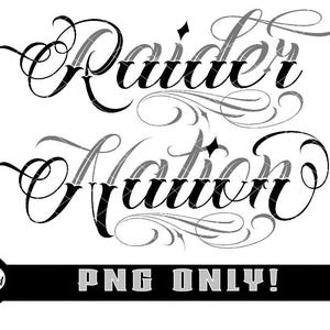 Silver & Black Halftone Script Writing/ Digital Download | PNG Only!!  (This Is NOT A FONT!!)