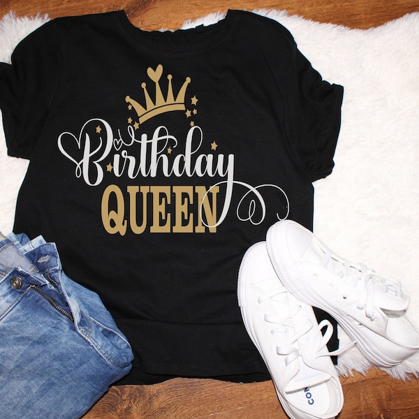 Birthday Queen / Layered Digital Downloads for Cricut, Silhouette Etc.. Svg| Png| Dxf | Eps Files