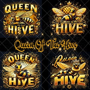 Bijenkoningin | Queen Of The Hive-bundel | Sublimatieontwerp voor magere beker van 4-20 oz | Ai-afbeelding | PNG-bestand | ALLEEN digitale download!