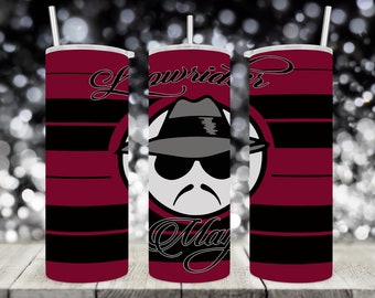20 oz Skinny Tumbler Wrap • Lowrider Man • Png Wrap • Sublimation Design • PNG file