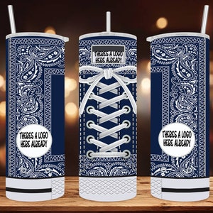 20 oz Skinny Tumbler Shoe Wrap • Chicano/Chucks •  (Acknowledgement That There is A Logo On Tumbler Already before You Purchase) • PNG File