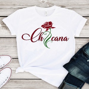 Layered Chicana With A Red Rose/ Digital Downloads Includes Svg| Eps| Dxf| Png| Files