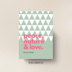 Schwarzwald Karte • Peace, Nature and Love | digitaler Download zum Ausdrucken